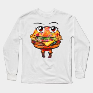 Cute Burger Long Sleeve T-Shirt